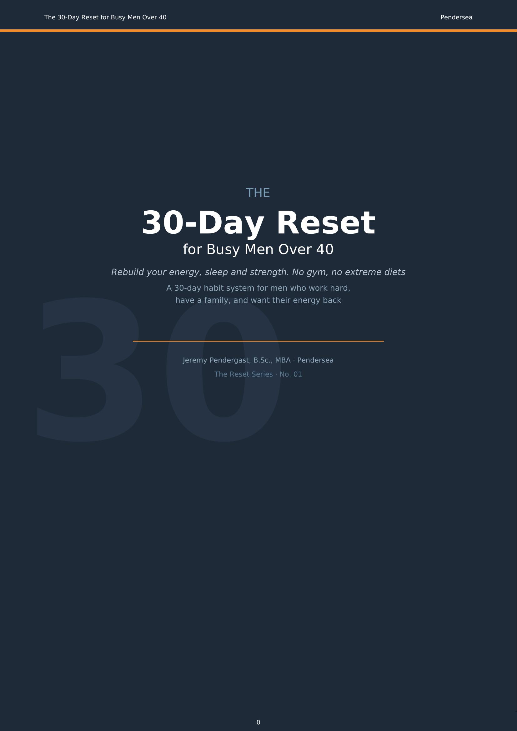 The 30-Day Reset for Busy Men Over 40 — book cover